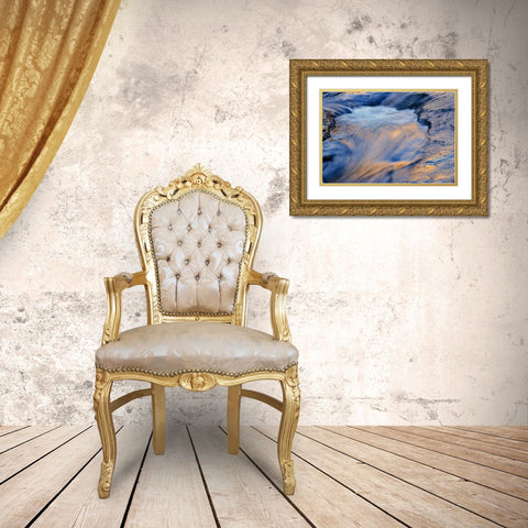 Arizona, Sedona Reflections on water over rock Gold Ornate Wood Framed Art Print with Double Matting by OBrien, Jay
