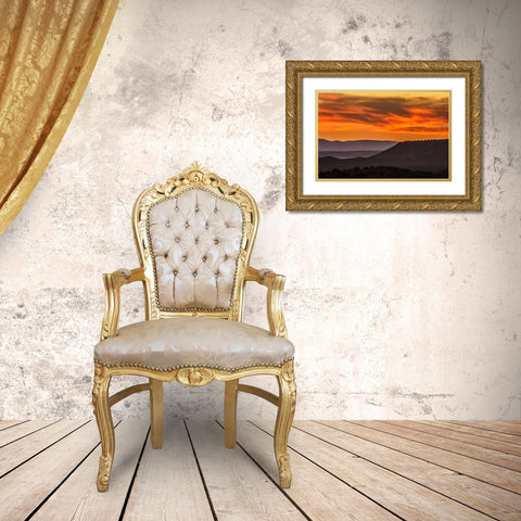 Arizona, Grand Canyon Sunset landscape Gold Ornate Wood Framed Art Print with Double Matting by OBrien, Jay