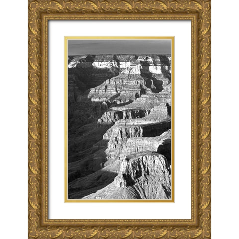 AZ, Grand Canyon, Landscape of eroded formations Gold Ornate Wood Framed Art Print with Double Matting by Flaherty, Dennis