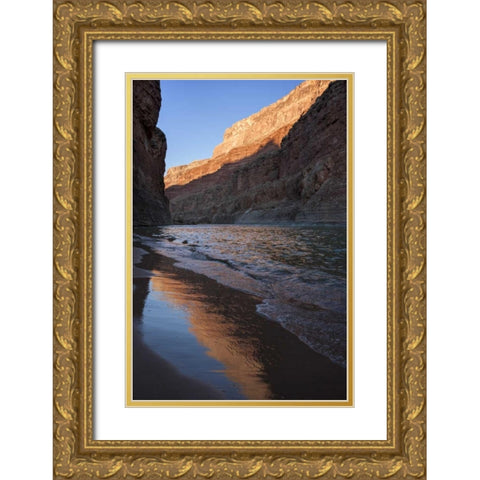 Arizona, Grand Canyon Desert sunrise Gold Ornate Wood Framed Art Print with Double Matting by Grall, Don