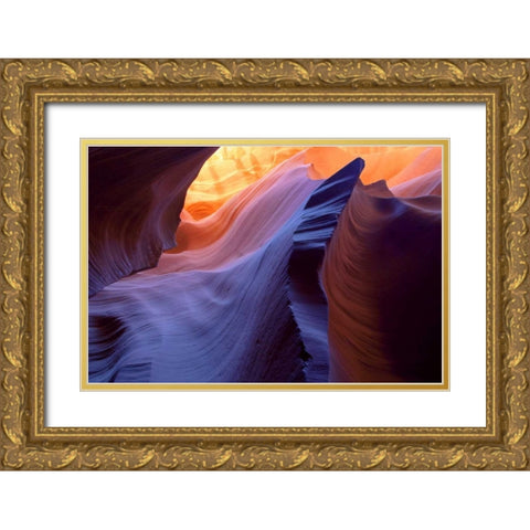 USA, Arizona, Page Slot Canyon scenic Gold Ornate Wood Framed Art Print with Double Matting by Delisle, Gilles