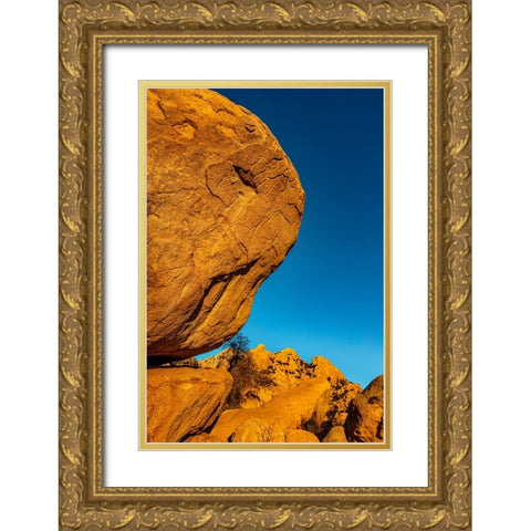 Jumbled granite boulders at Council Rocks in the Dragoon Mountains in the Coronado National Forest- Gold Ornate Wood Framed Art Print with Double Matting by Haney, Chuck