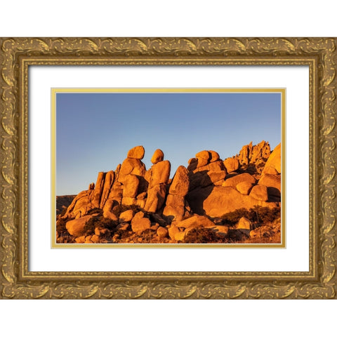 Jumbled granite boulders at Council Rocks in the Dragoon Mountains in the Coronado National Forest- Gold Ornate Wood Framed Art Print with Double Matting by Haney, Chuck