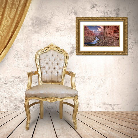 Nankoweap-Grand Canyon Gold Ornate Wood Framed Art Print with Double Matting by Ford, John