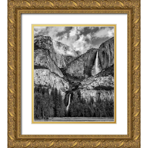 California-Yosemite National Park-Upper and Lower Yosemite Falls at sunrise Gold Ornate Wood Framed Art Print with Double Matting by Collins, Ann