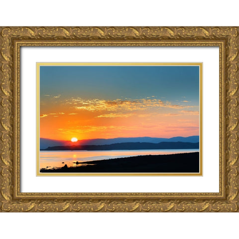 Sunrise-Mono Lake-California Gold Ornate Wood Framed Art Print with Double Matting by Jones, Adam