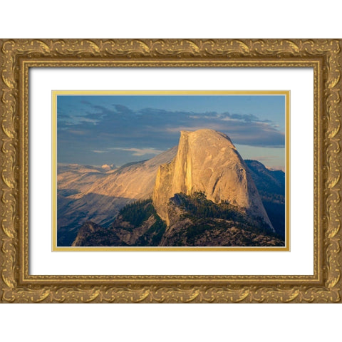 Half Dome from Glacier Point-Yosemite National Park-California-USA Gold Ornate Wood Framed Art Print with Double Matting by Miller, Anna