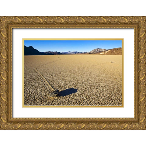 CA, Death Valley NP Two spirit stone trails Gold Ornate Wood Framed Art Print with Double Matting by Kaveney, Wendy