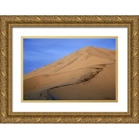 CA, Death Valley NP, Eureka Sand Dunes Gold Ornate Wood Framed Art Print with Double Matting by Flaherty, Dennis