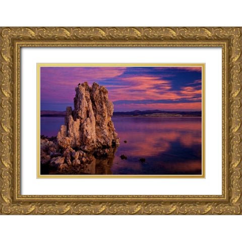 California, Mono Lake Sunrise on tufa formations Gold Ornate Wood Framed Art Print with Double Matting by Carter, Jean