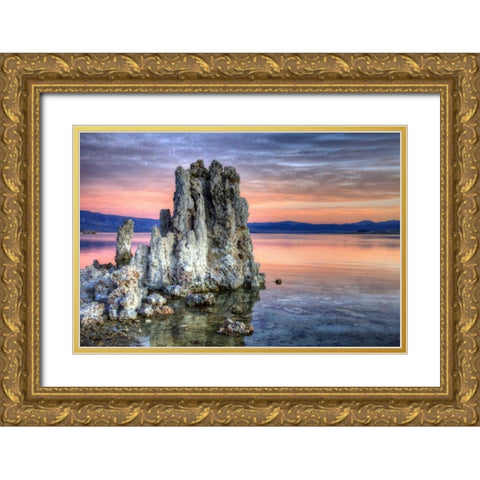 California, Mono Lake Sunrise on tufa formations Gold Ornate Wood Framed Art Print with Double Matting by Carter, Jean