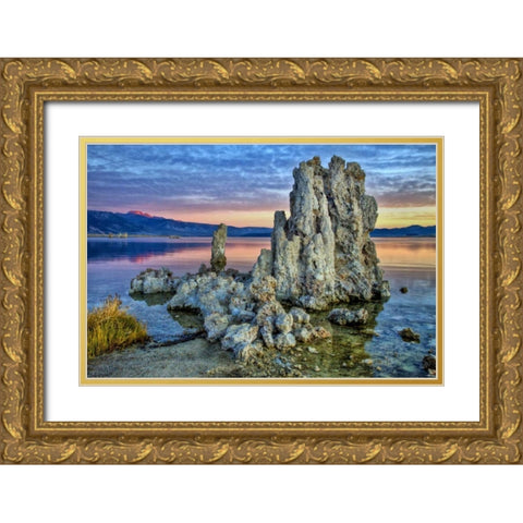 California, Mono Lake Sunrise on tufa formations Gold Ornate Wood Framed Art Print with Double Matting by Carter, Jean