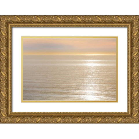 USA, California, La Jolla Sunset on ocean Gold Ornate Wood Framed Art Print with Double Matting by Paulson, Don