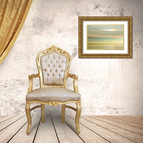 USA, California, La Jolla Sunset on ocean Gold Ornate Wood Framed Art Print with Double Matting by Paulson, Don