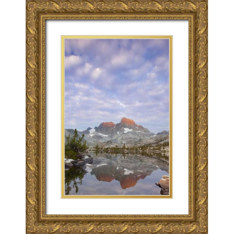 California Mountains reflect in Garnet Lake Gold Ornate Wood Framed Art Print with Double Matting by Paulson, Don