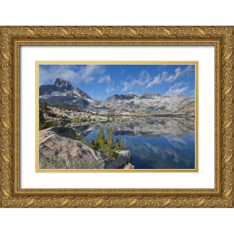 CA, Inyo NF Landscape of Thousand Island Lake Gold Ornate Wood Framed Art Print with Double Matting by Paulson, Don