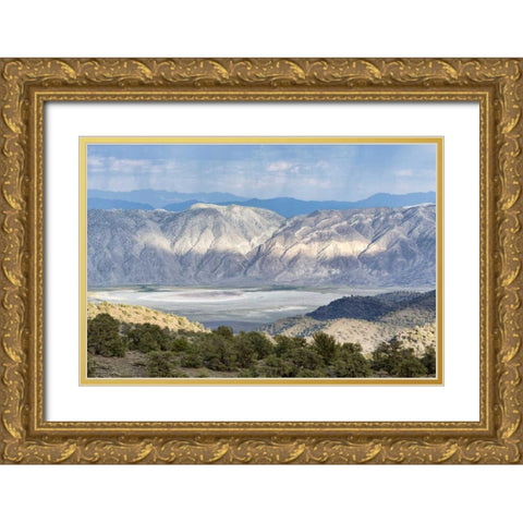 CA, Inyo NF Inyo Mountains at sunrise Gold Ornate Wood Framed Art Print with Double Matting by Paulson, Don