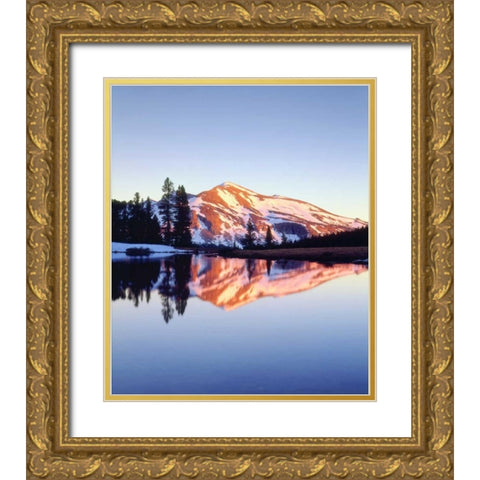 California, Sierra Nevada, Mammoth Peak Gold Ornate Wood Framed Art Print with Double Matting by Talbot Frank, Christopher