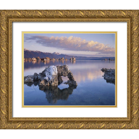 CA, Sierra Nevada Tufa Formations on Mono Lake Gold Ornate Wood Framed Art Print with Double Matting by Talbot Frank, Christopher