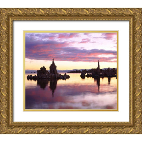 California Tufa Formations on Mono Lake Gold Ornate Wood Framed Art Print with Double Matting by Talbot Frank, Christopher