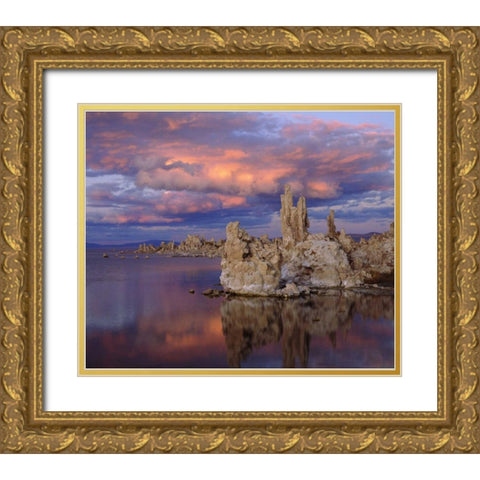 California Tufa Formations on Mono Lake Gold Ornate Wood Framed Art Print with Double Matting by Talbot Frank, Christopher