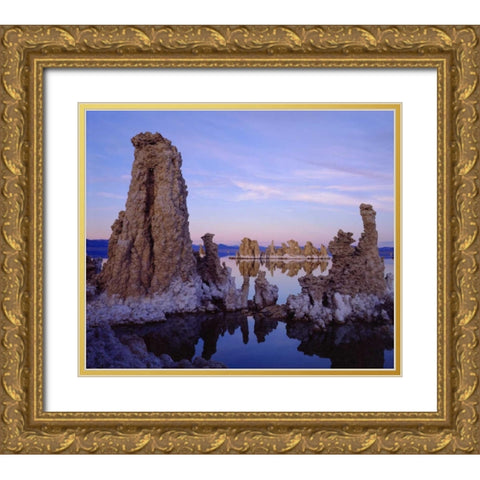 California Tufa Formations on Mono Lake Gold Ornate Wood Framed Art Print with Double Matting by Talbot Frank, Christopher
