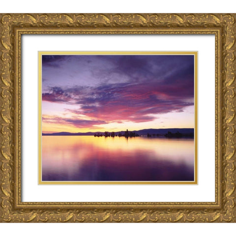 California Tufa Formations on Mono Lake Gold Ornate Wood Framed Art Print with Double Matting by Talbot Frank, Christopher