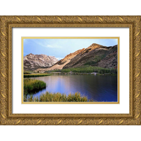 California, Bishop North Lake at sunrise Gold Ornate Wood Framed Art Print with Double Matting by Flaherty, Dennis