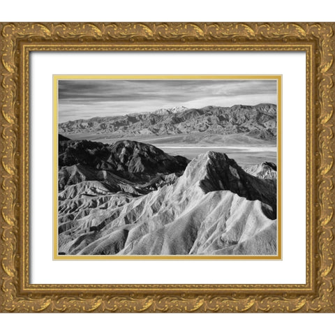 CA, Death Valley NP Manley Beacon at sunrise Gold Ornate Wood Framed Art Print with Double Matting by Flaherty, Dennis