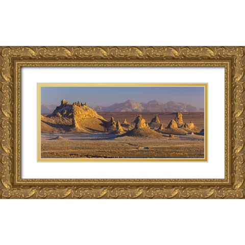USA, California Sunset on Trona Pinnacles Gold Ornate Wood Framed Art Print with Double Matting by Paulson, Don