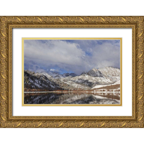 California, Sierra Nevada Spring at North Lake Gold Ornate Wood Framed Art Print with Double Matting by Flaherty, Dennis