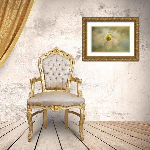 California Abstract of daffodil close-up Gold Ornate Wood Framed Art Print with Double Matting by Jaynes Gallery