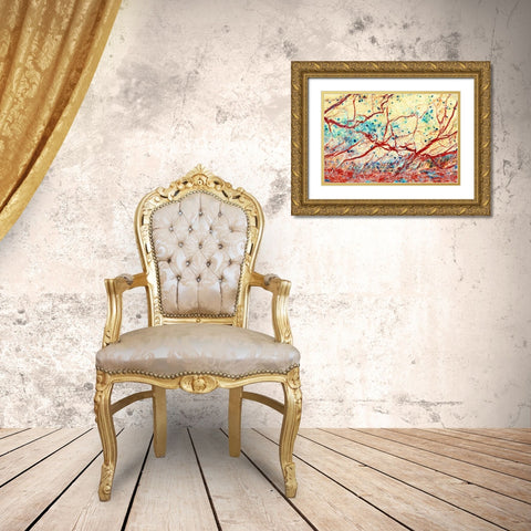 California Detail of marble rock patterns Gold Ornate Wood Framed Art Print with Double Matting by Jaynes Gallery