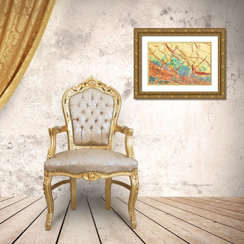 California Detail of marble rock patterns Gold Ornate Wood Framed Art Print with Double Matting by Jaynes Gallery