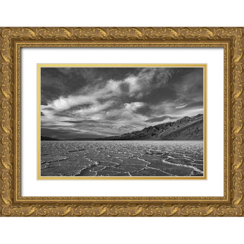 Death Valley-Badwater Gold Ornate Wood Framed Art Print with Double Matting by Theodore, George and Marilu