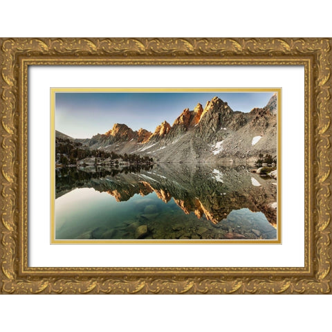 Morning Light-Kearsarge Lake-High Sierra Gold Ornate Wood Framed Art Print with Double Matting by Ford, John