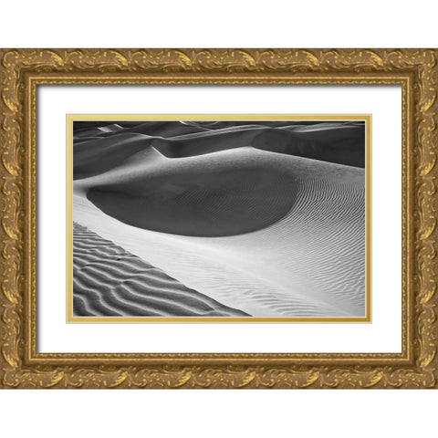 Dune Abstract-Death Valley Gold Ornate Wood Framed Art Print with Double Matting by Ford, John