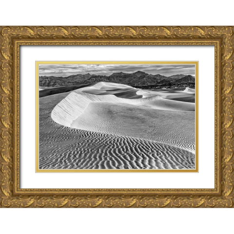 Mesquite Dunes-Death Valley National Park-California Gold Ornate Wood Framed Art Print with Double Matting by Ford, John