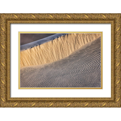 Mesquite Dunes-Death Valley National Park-California Gold Ornate Wood Framed Art Print with Double Matting by Ford, John