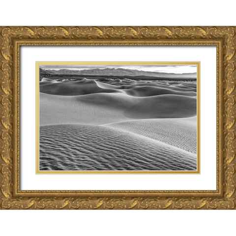 Mesquite Dunes-Death Valley National Park-California Gold Ornate Wood Framed Art Print with Double Matting by Ford, John