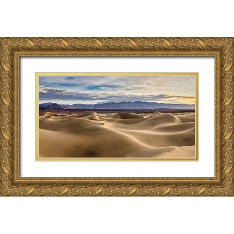 Mesquite Dunes-Death Valley National Park-California Gold Ornate Wood Framed Art Print with Double Matting by Ford, John