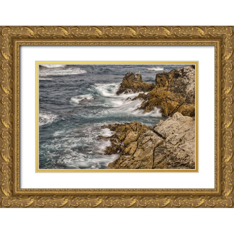 Garapata Beach-Carmel by the Sea-California Gold Ornate Wood Framed Art Print with Double Matting by Ford, John