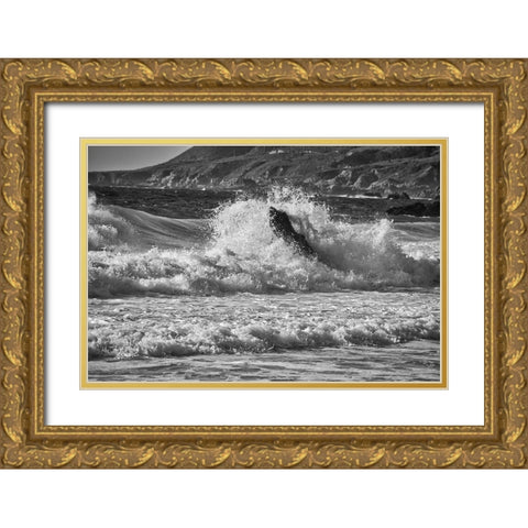 Garapata Beach-Carmel by the Sea-California Gold Ornate Wood Framed Art Print with Double Matting by Ford, John