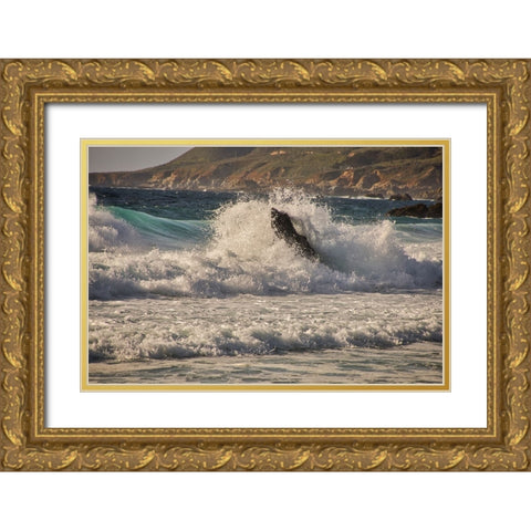 Garapata Beach-Carmel by the Sea-California Gold Ornate Wood Framed Art Print with Double Matting by Ford, John