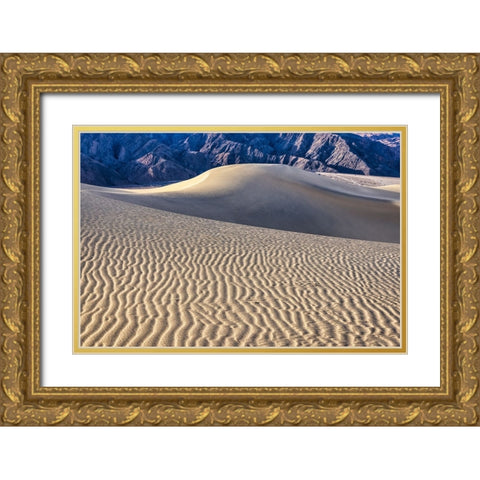 Mesquite Dunes-Death Valley National Park-California Gold Ornate Wood Framed Art Print with Double Matting by Ford, John