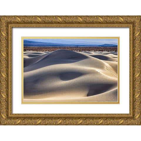Mesquite Dunes-Death Valley National Park-California Gold Ornate Wood Framed Art Print with Double Matting by Ford, John