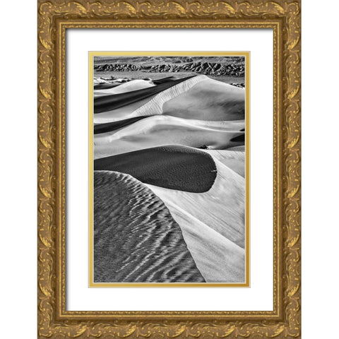 Mesquite Dunes-Death Valley National Park-California Gold Ornate Wood Framed Art Print with Double Matting by Ford, John