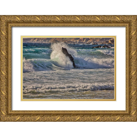 Garapata Beach-Carmel by the Sea-California Gold Ornate Wood Framed Art Print with Double Matting by Ford, John