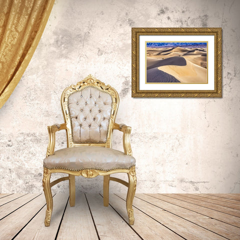 Mesquite Dunes-Death Valley National Park-California Gold Ornate Wood Framed Art Print with Double Matting by Ford, John