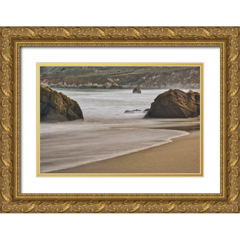 Garapata Beach-Carmel by the Sea-California Gold Ornate Wood Framed Art Print with Double Matting by Ford, John